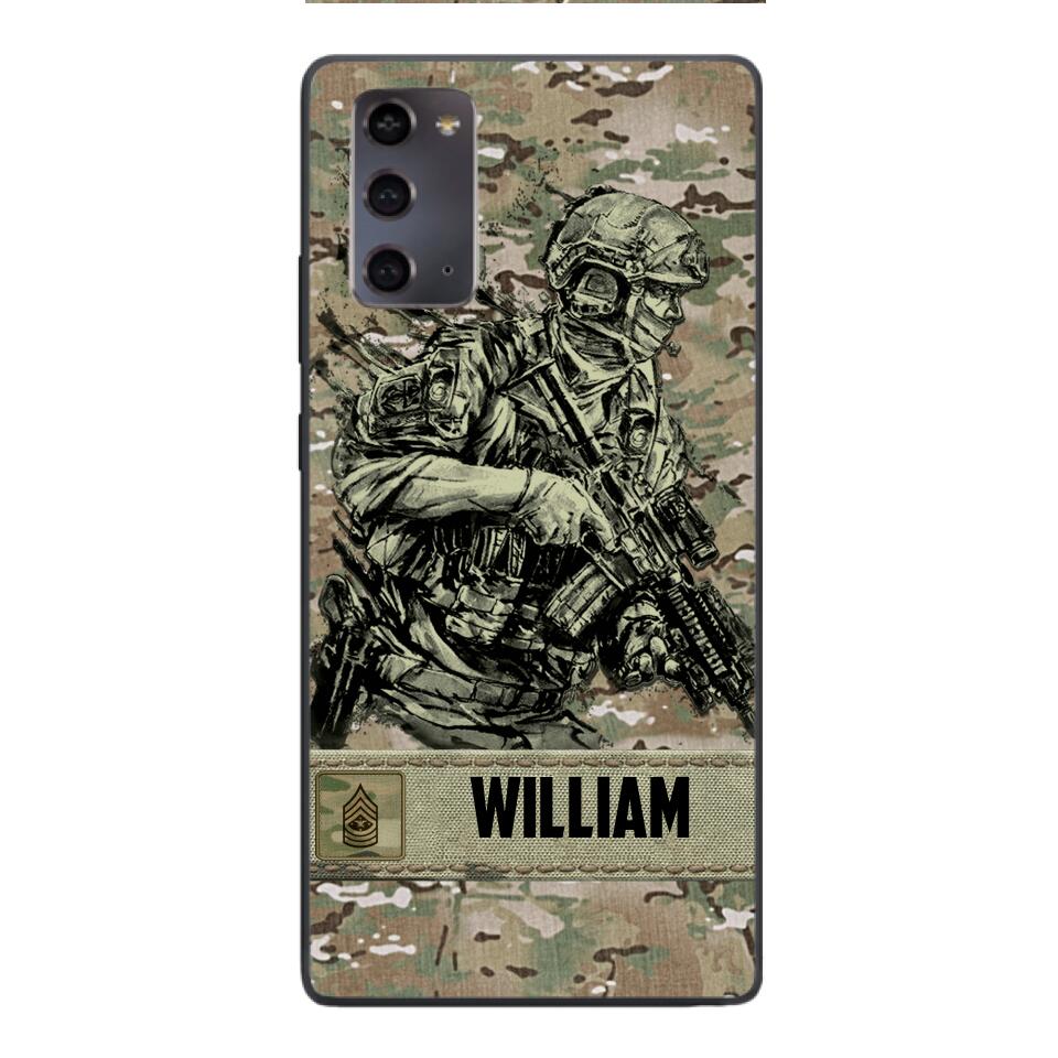 Personalized U.S Soldier/Veterans Phone Case Printed 22MAR-LN31