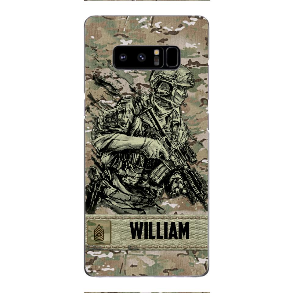 Personalized U.S Soldier/Veterans Phone Case Printed 22MAR-LN31
