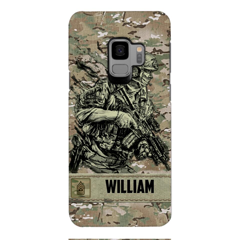 Personalized U.S Soldier/Veterans Phone Case Printed 22MAR-LN31