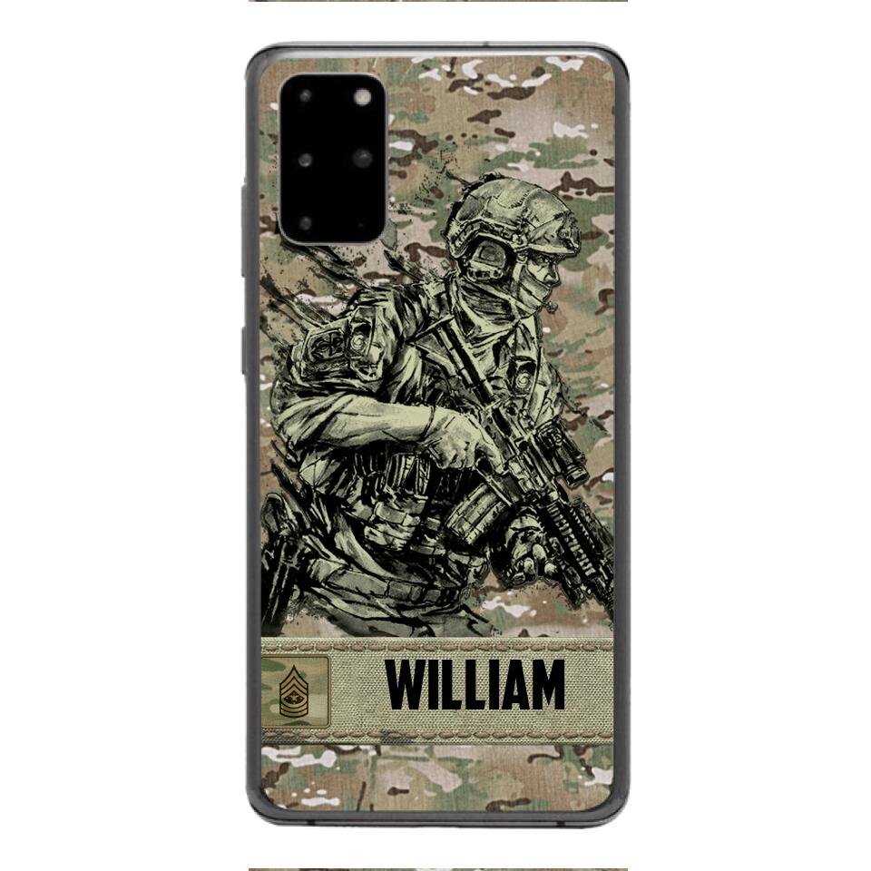 Personalized U.S Soldier/Veterans Phone Case Printed 22MAR-LN31