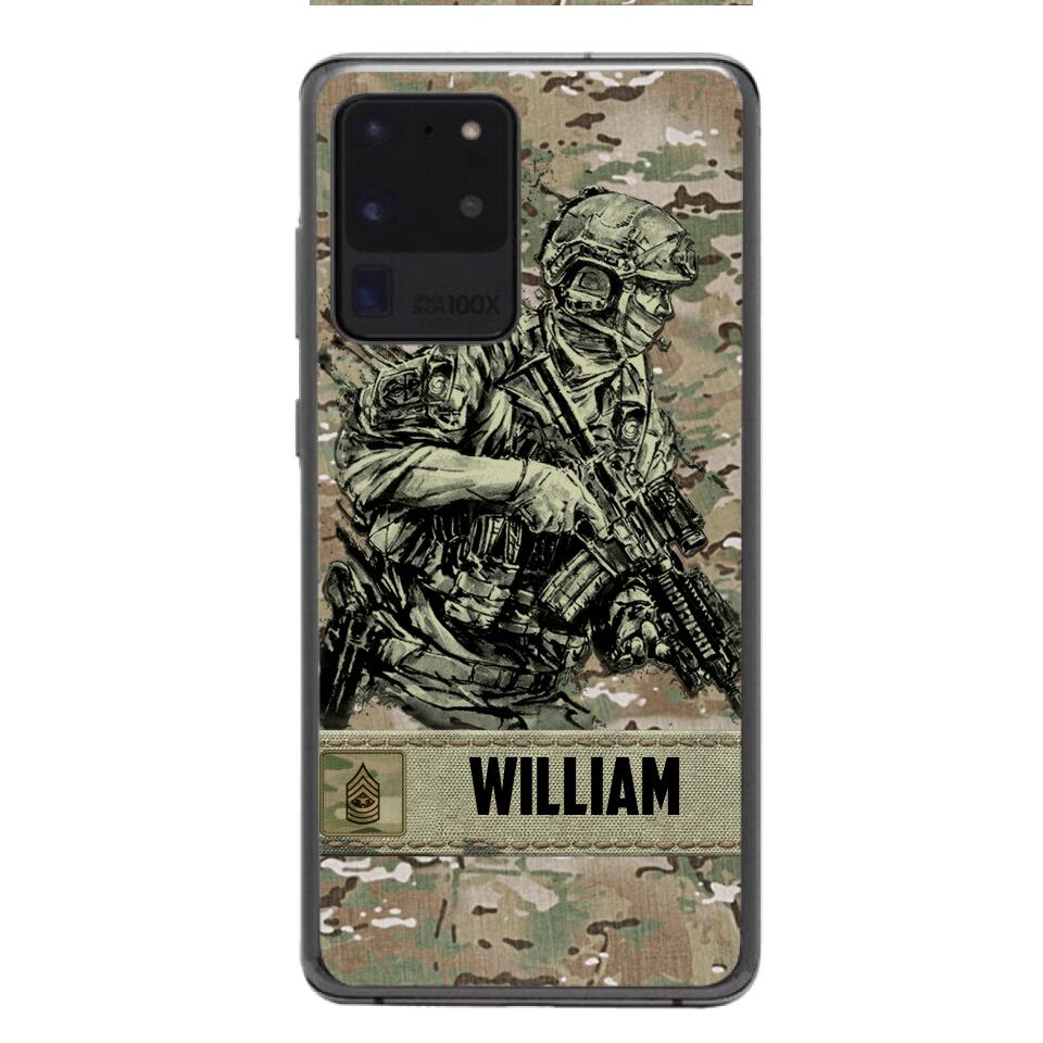 Personalized U.S Soldier/Veterans Phone Case Printed 22MAR-LN31