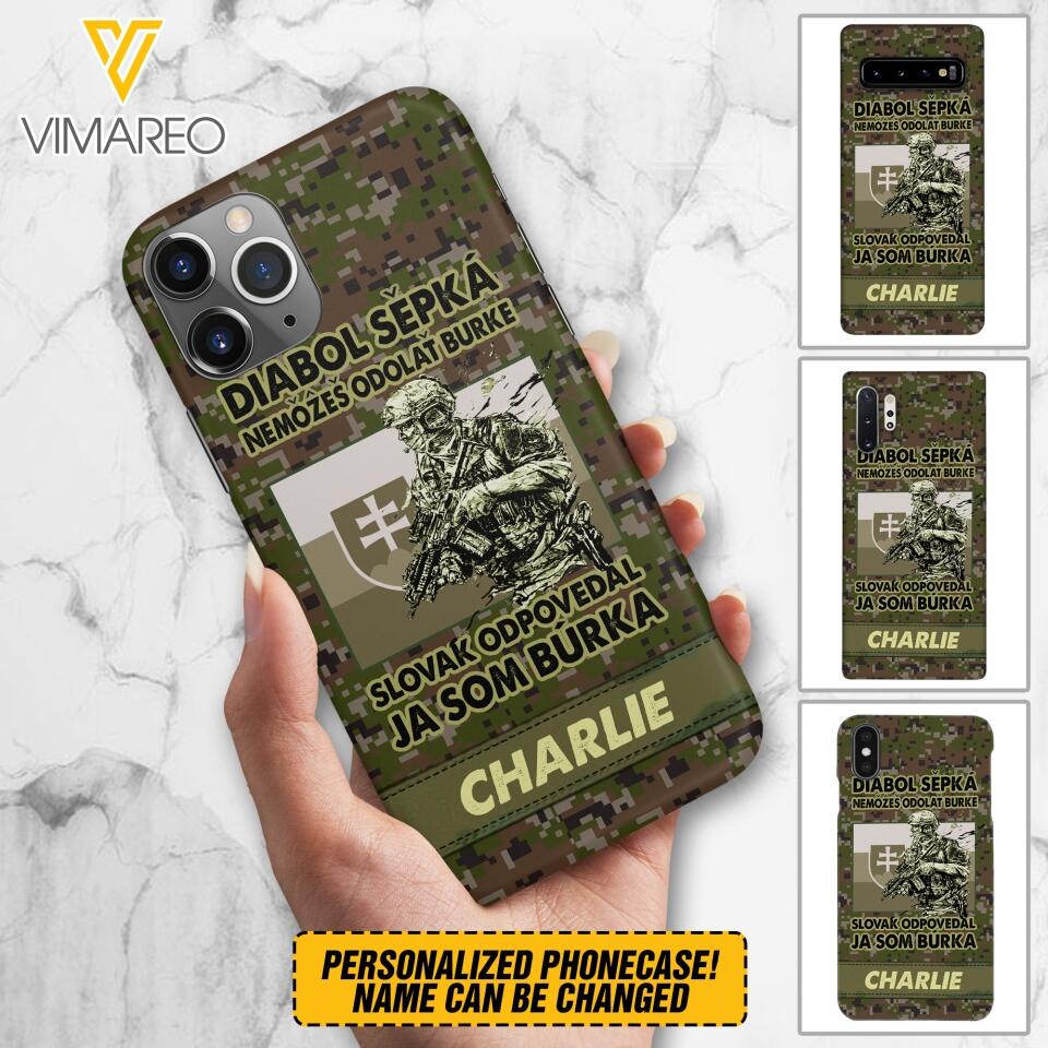 Personalized Slovak Soldier/Veterans Phone Case Printed 22MAR-QH31