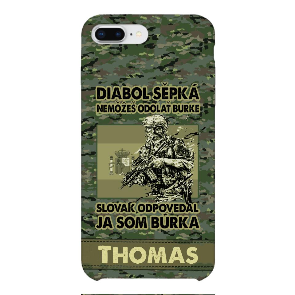 Personalized Spanish Soldier/Veterans Phone Case Printed 22MAR-QH31