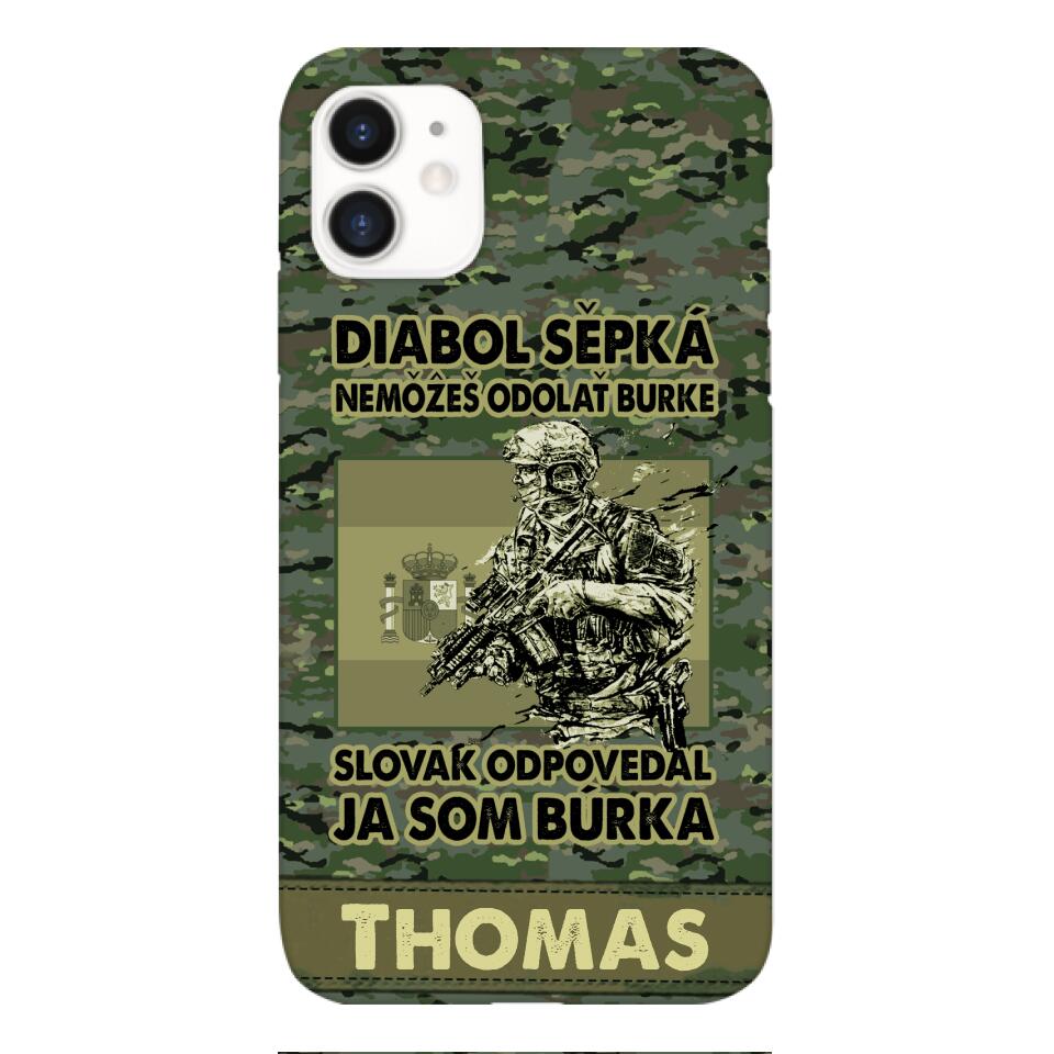 Personalized Spanish Soldier/Veterans Phone Case Printed 22MAR-QH31