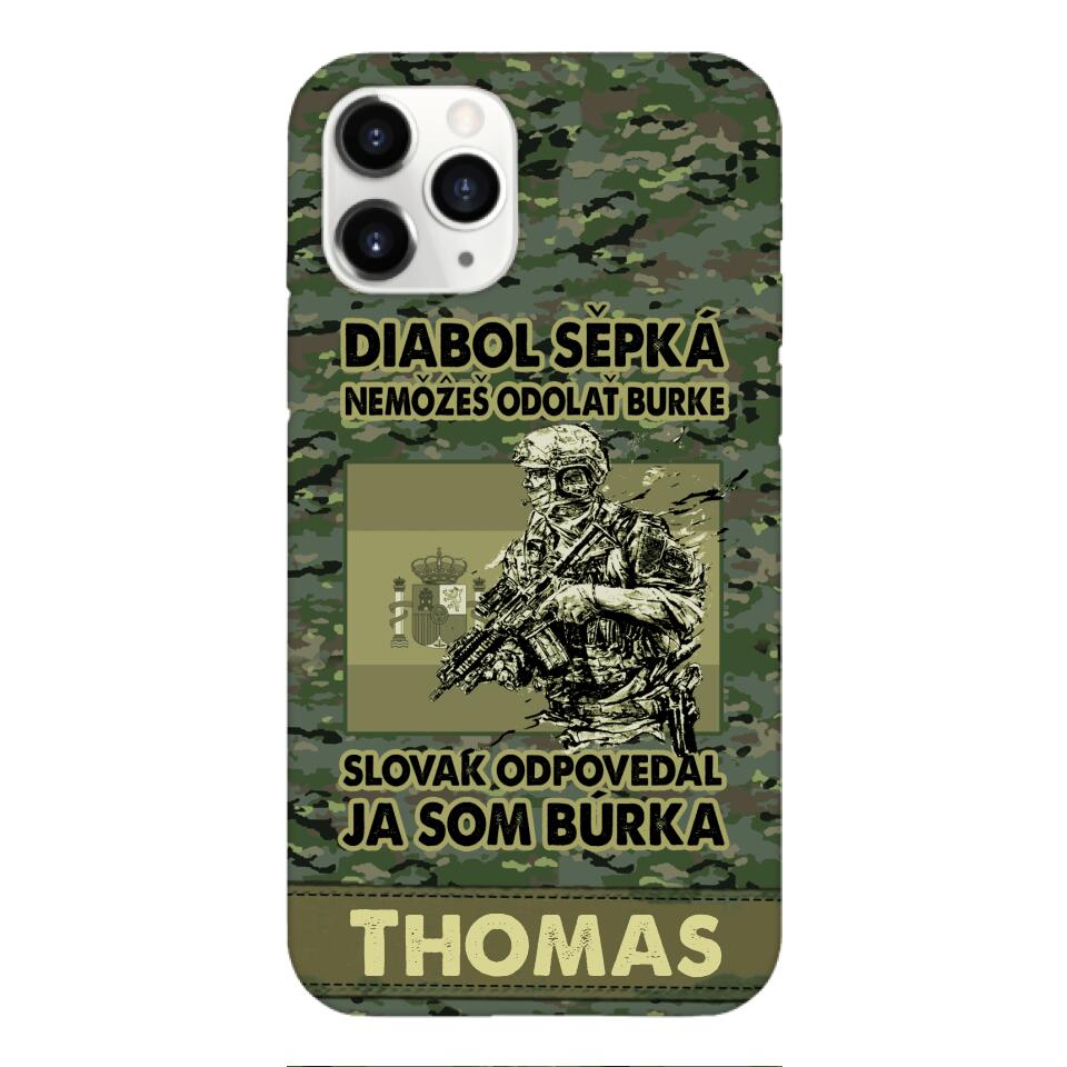 Personalized Spanish Soldier/Veterans Phone Case Printed 22MAR-QH31
