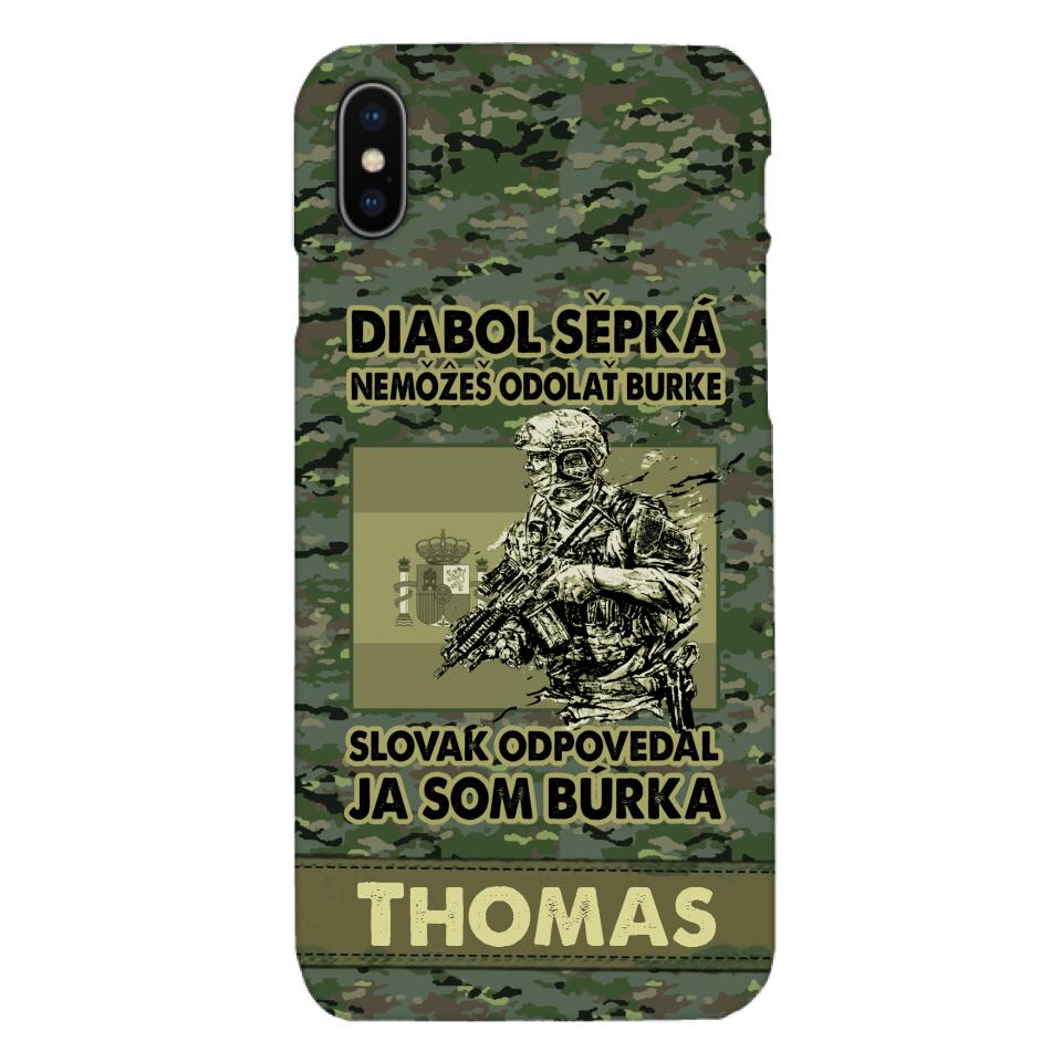 Personalized Spanish Soldier/Veterans Phone Case Printed 22MAR-QH31