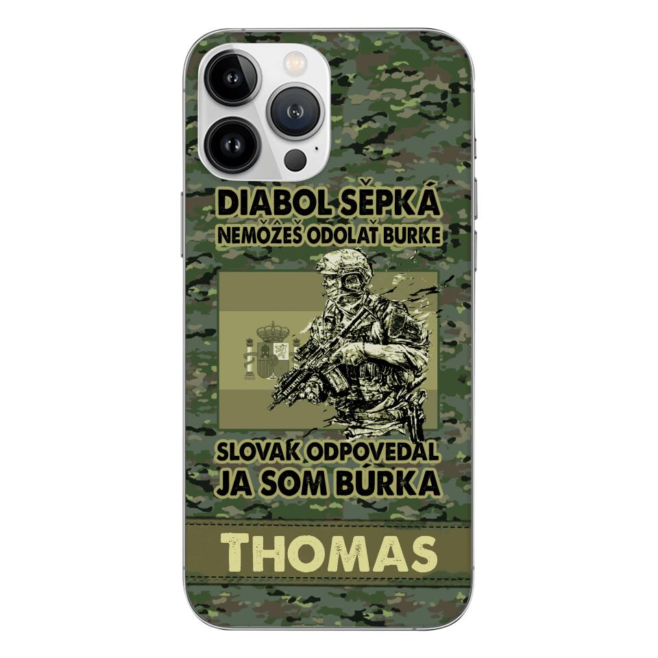 Personalized Spanish Soldier/Veterans Phone Case Printed 22MAR-QH31