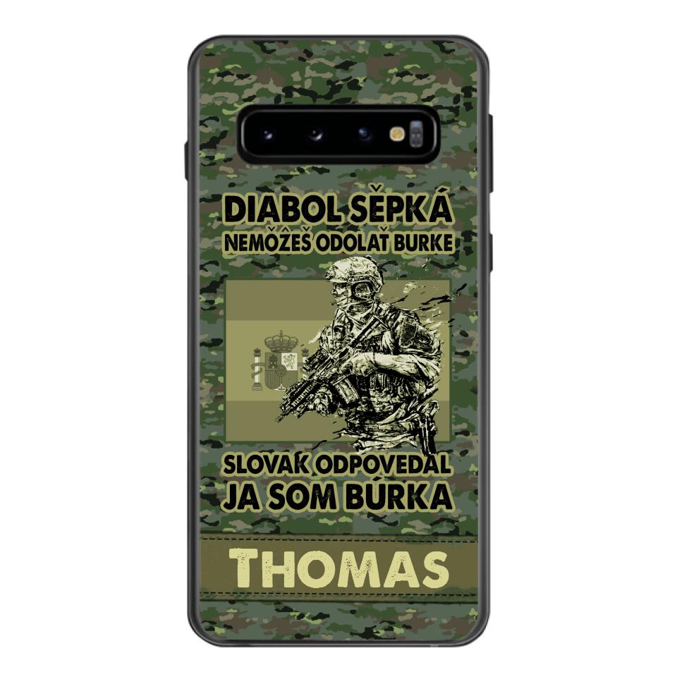 Personalized Spanish Soldier/Veterans Phone Case Printed 22MAR-QH31