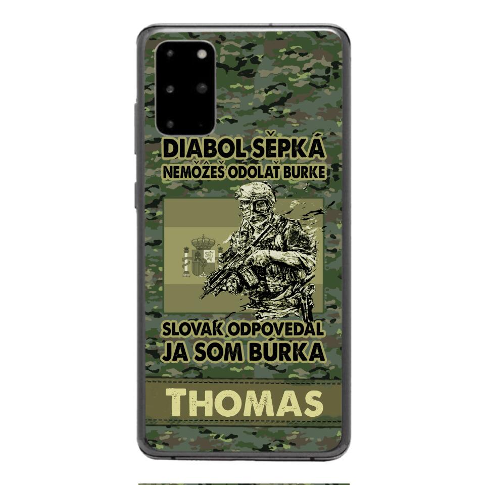 Personalized Spanish Soldier/Veterans Phone Case Printed 22MAR-QH31