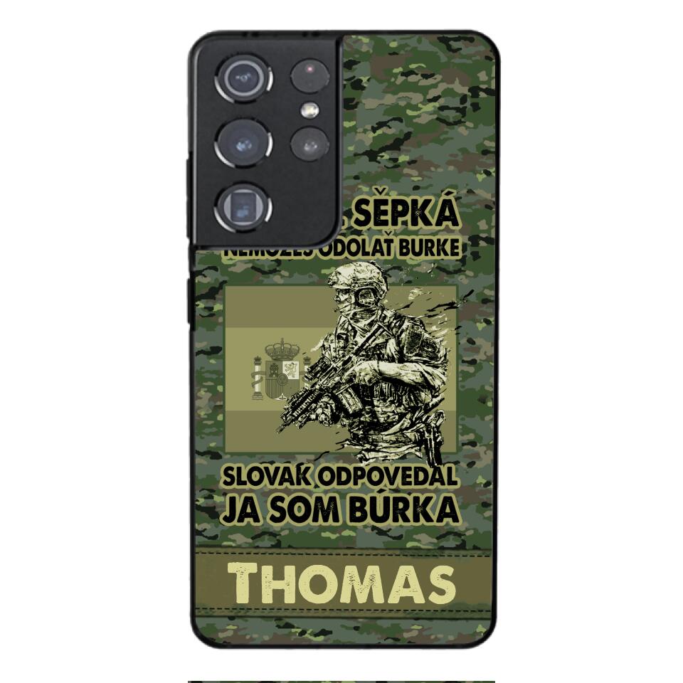 Personalized Spanish Soldier/Veterans Phone Case Printed 22MAR-QH31
