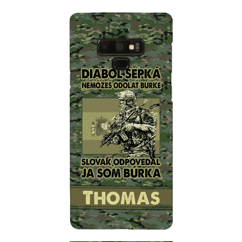 Personalized Spanish Soldier/Veterans Phone Case Printed 22MAR-QH31
