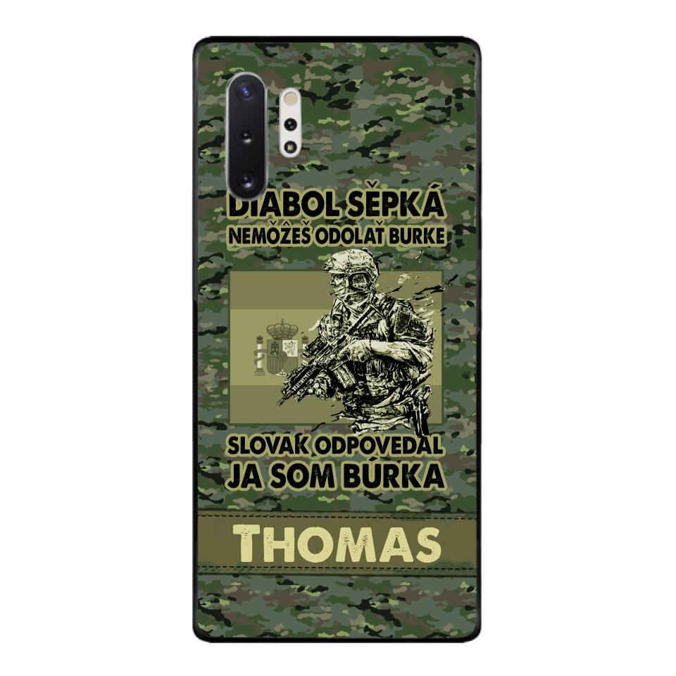 Personalized Spanish Soldier/Veterans Phone Case Printed 22MAR-QH31