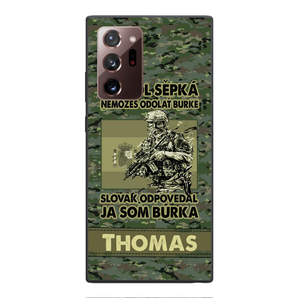 Personalized Spanish Soldier/Veterans Phone Case Printed 22MAR-QH31