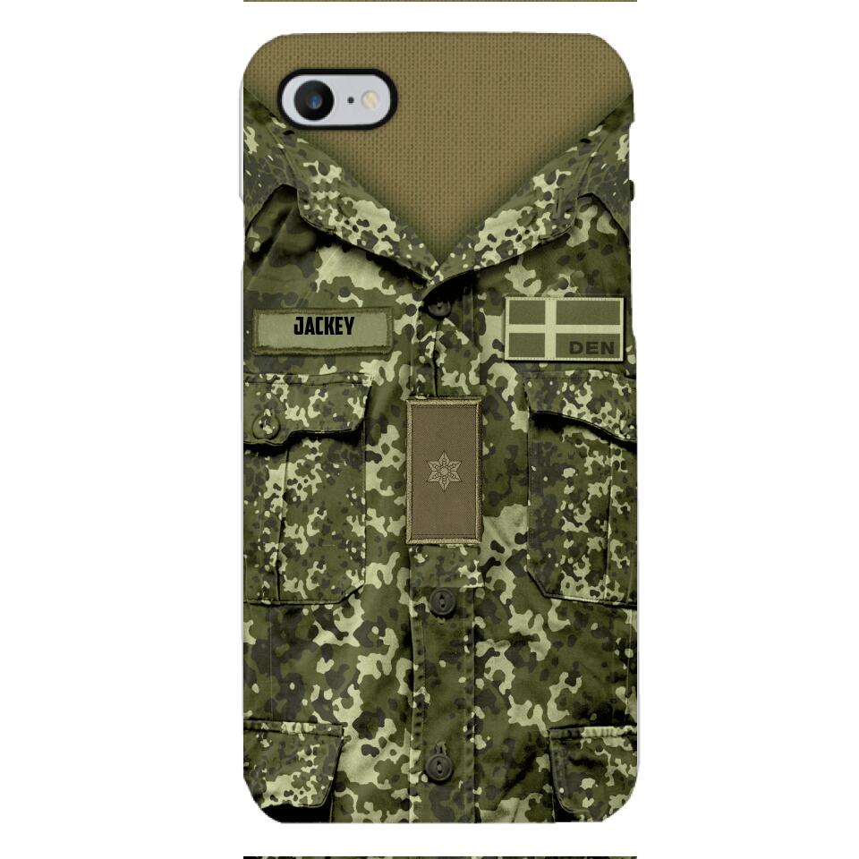 Personalized Danish Soldier/Veterans Phone Case Printed 22MAR-HQ31