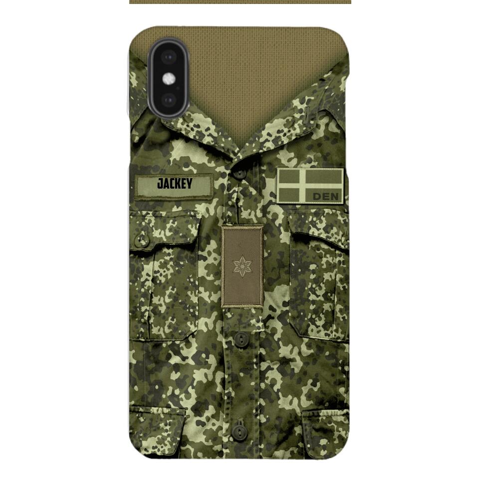 Personalized Danish Soldier/Veterans Phone Case Printed 22MAR-HQ31