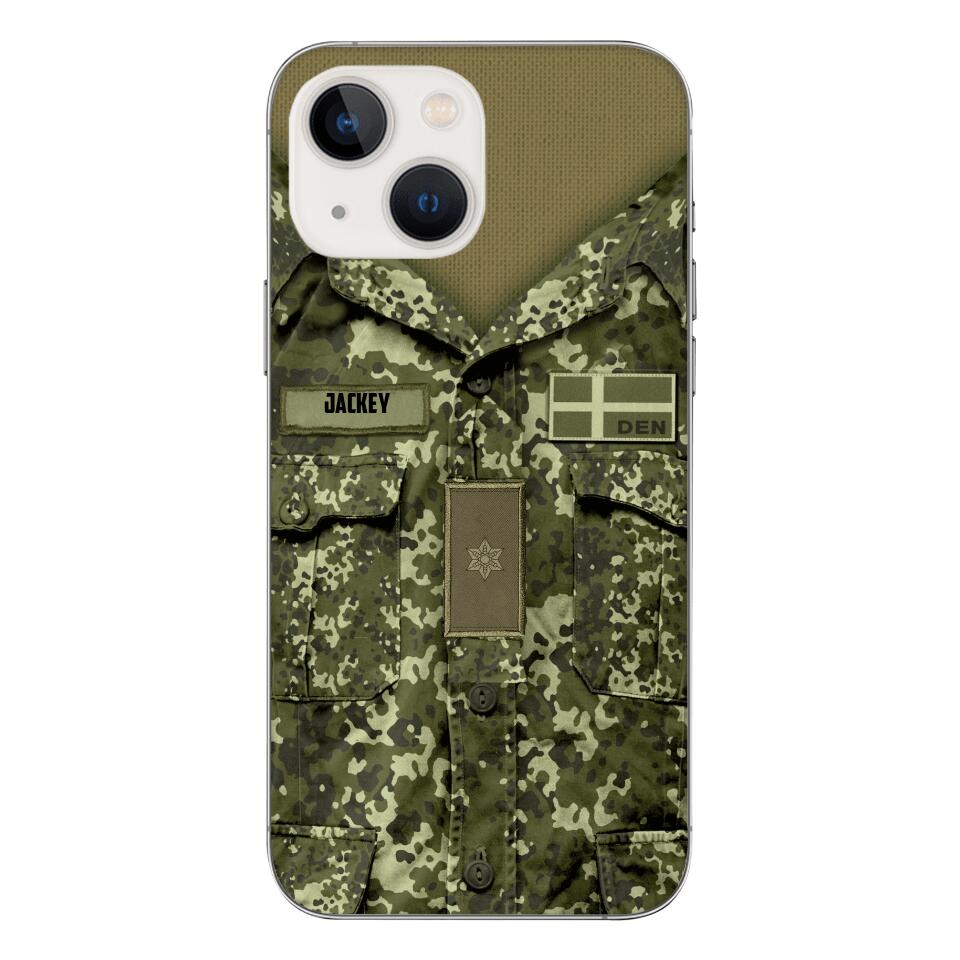 Personalized Danish Soldier/Veterans Phone Case Printed 22MAR-HQ31