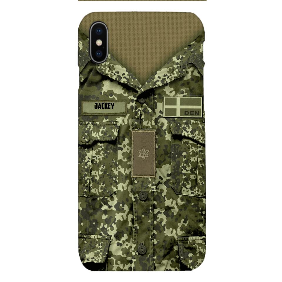 Personalized Danish Soldier/Veterans Phone Case Printed 22MAR-HQ31