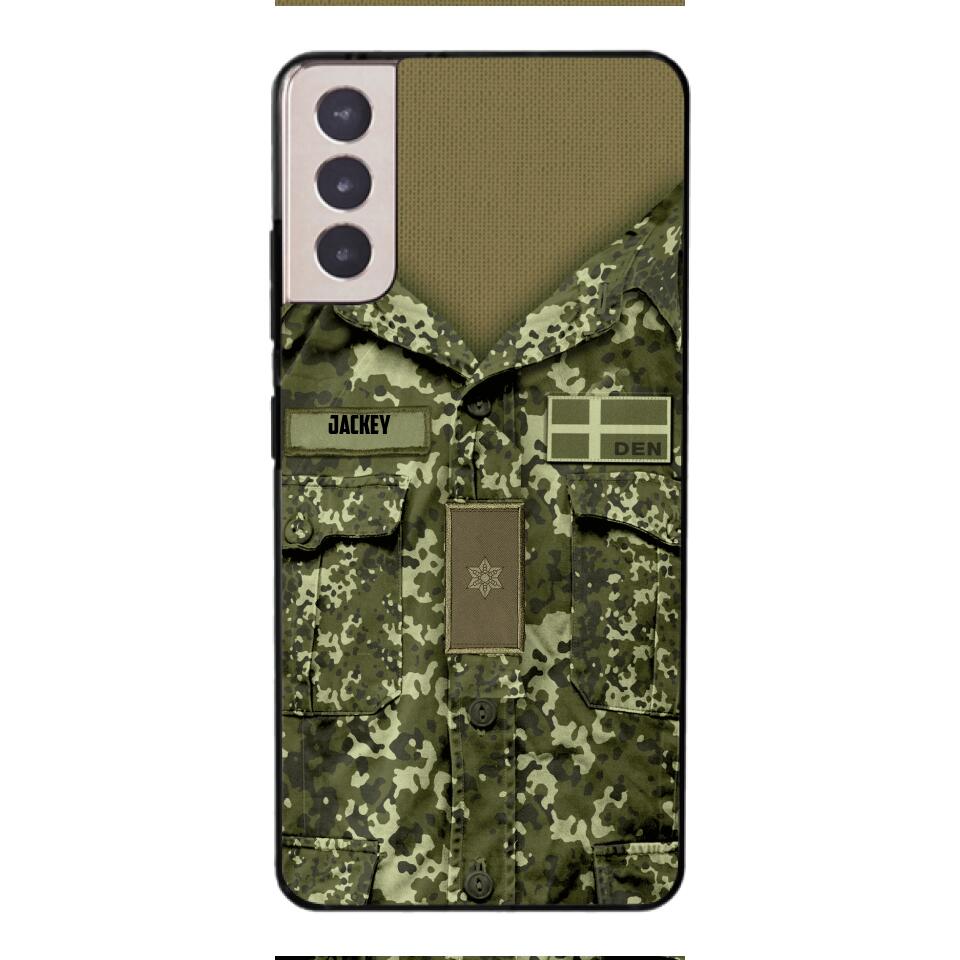 Personalized Danish Soldier/Veterans Phone Case Printed 22MAR-HQ31