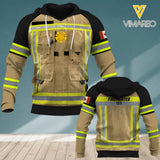 PERSOANLIZED CANADIAN FIREFIGHTER HOODIE 3D PRINTED QTDT3103