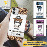 Personalized Simple Woman Love Camping Phone Case Printed 22APR-DT01