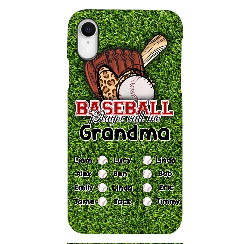 PERSONALIZED BASEBALL GRANDMA PHONECASE M3Q 0104