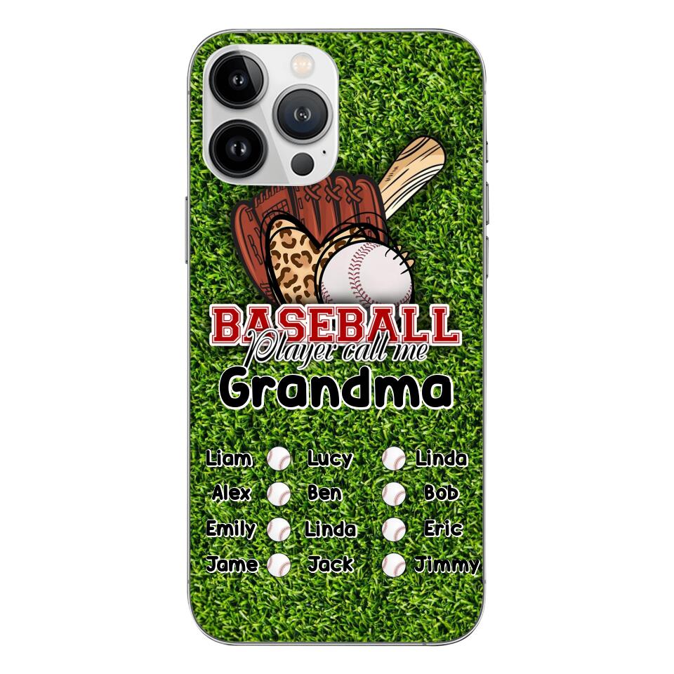 PERSONALIZED BASEBALL GRANDMA PHONECASE M3Q 0104