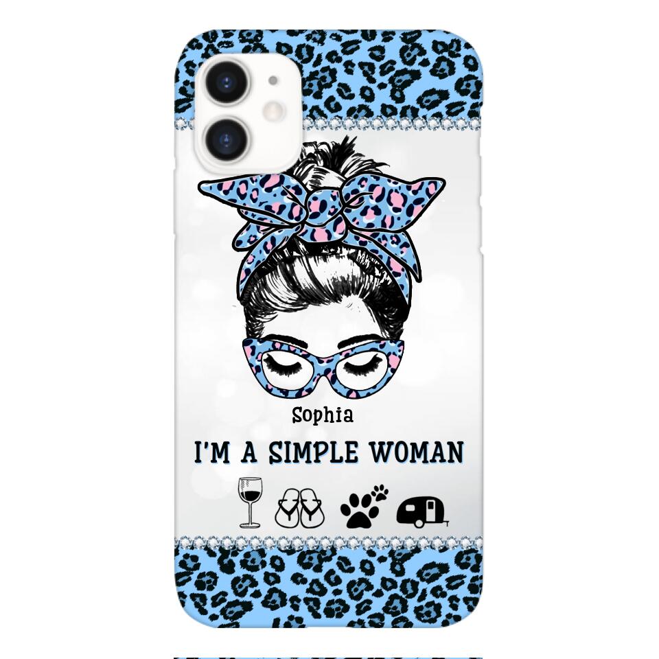 Personalized Simple Woman Love Camping Phone Case Printed 22APR-DT01