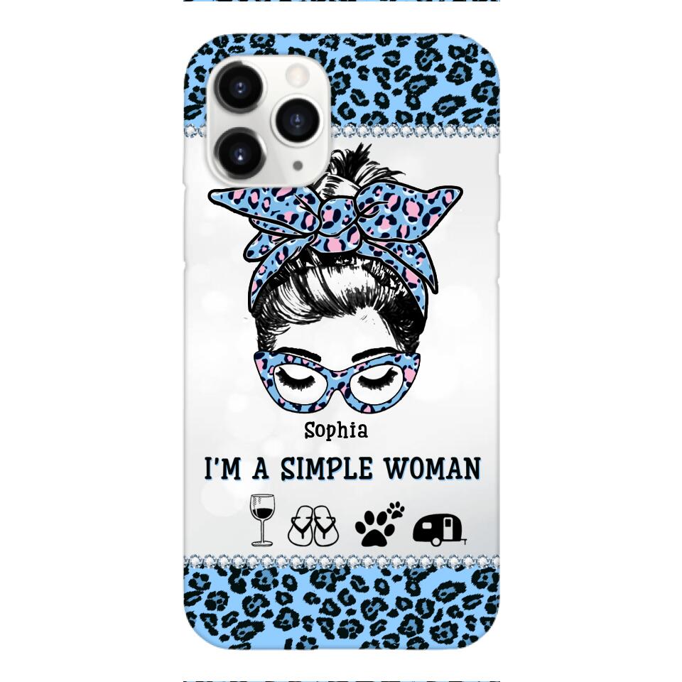 Personalized Simple Woman Love Camping Phone Case Printed 22APR-DT01