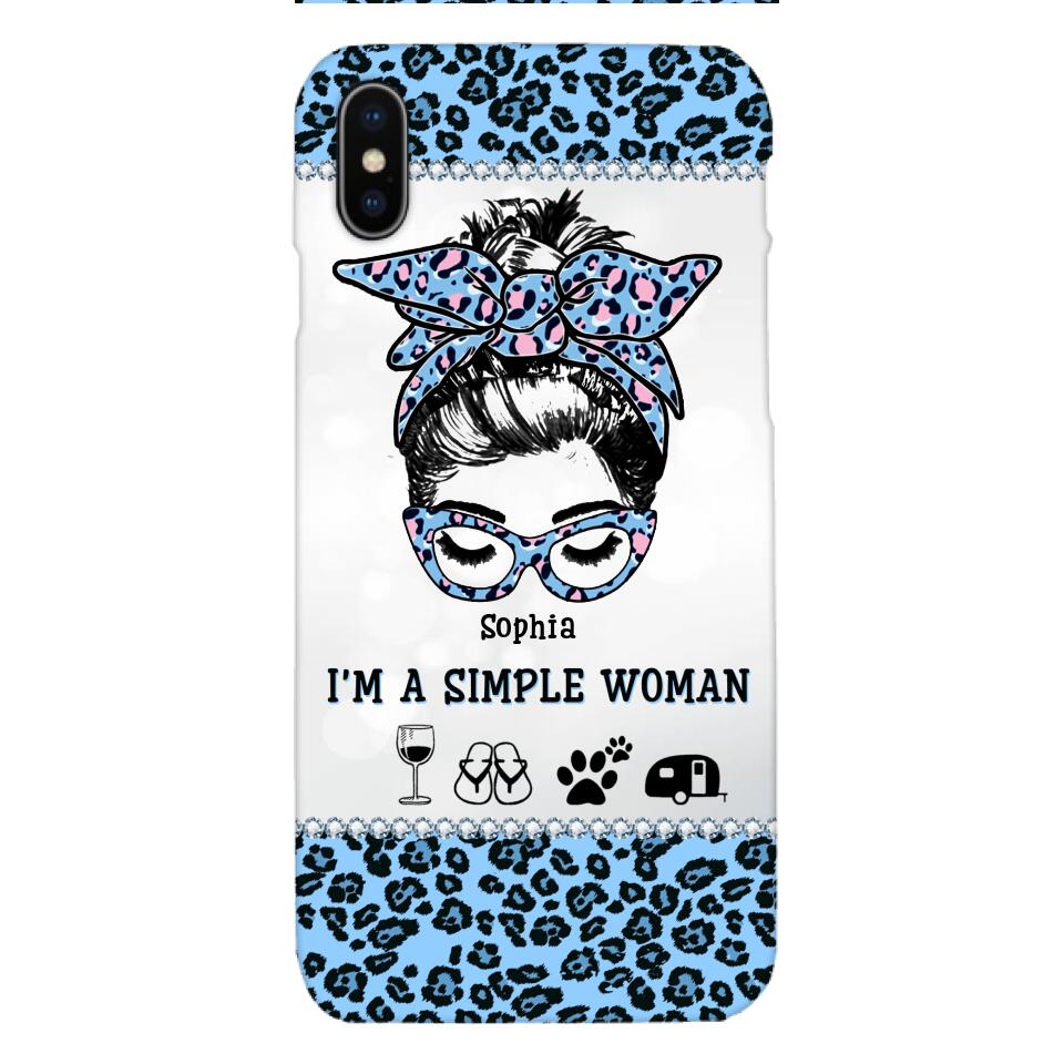 Personalized Simple Woman Love Camping Phone Case Printed 22APR-DT01