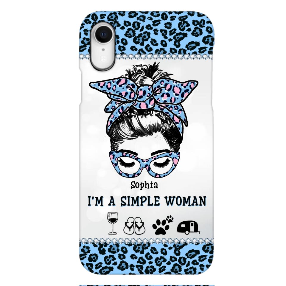 Personalized Simple Woman Love Camping Phone Case Printed 22APR-DT01