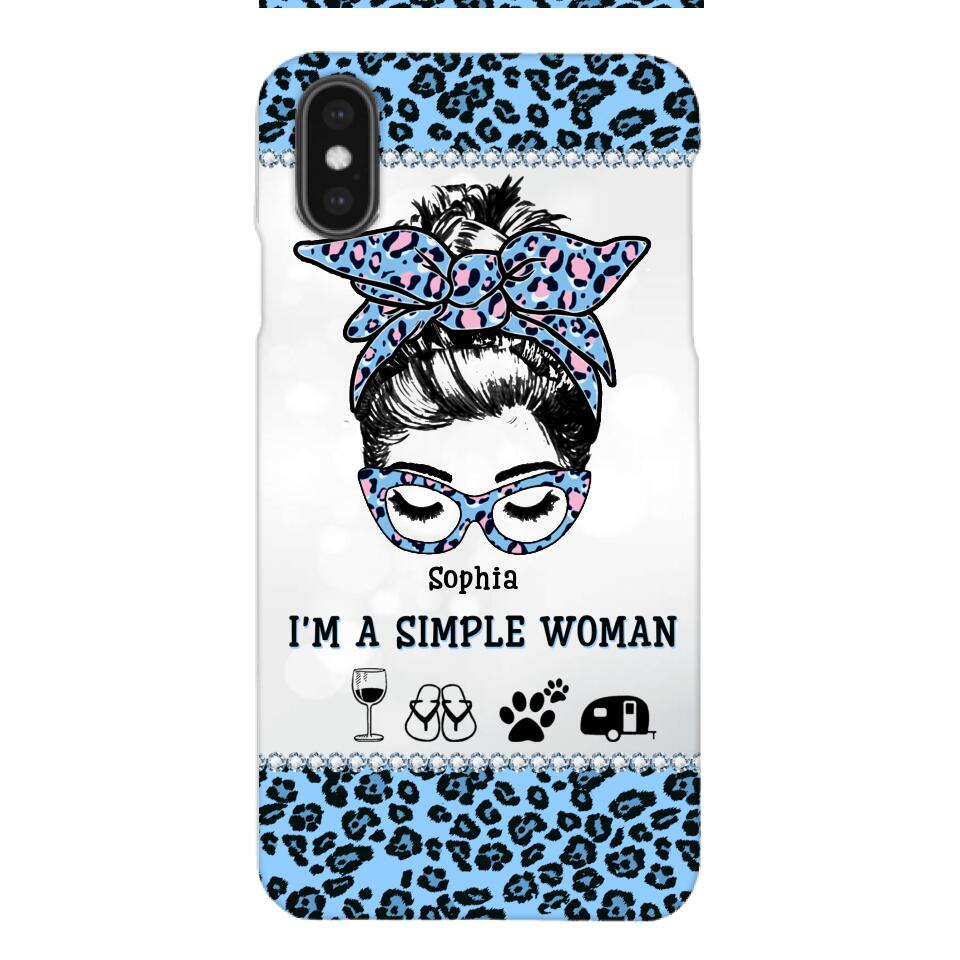 Personalized Simple Woman Love Camping Phone Case Printed 22APR-DT01