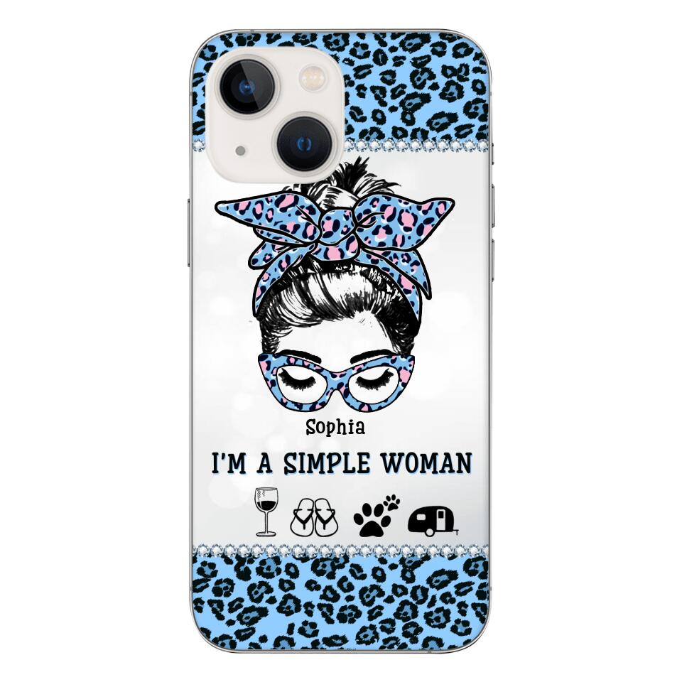 Personalized Simple Woman Love Camping Phone Case Printed 22APR-DT01