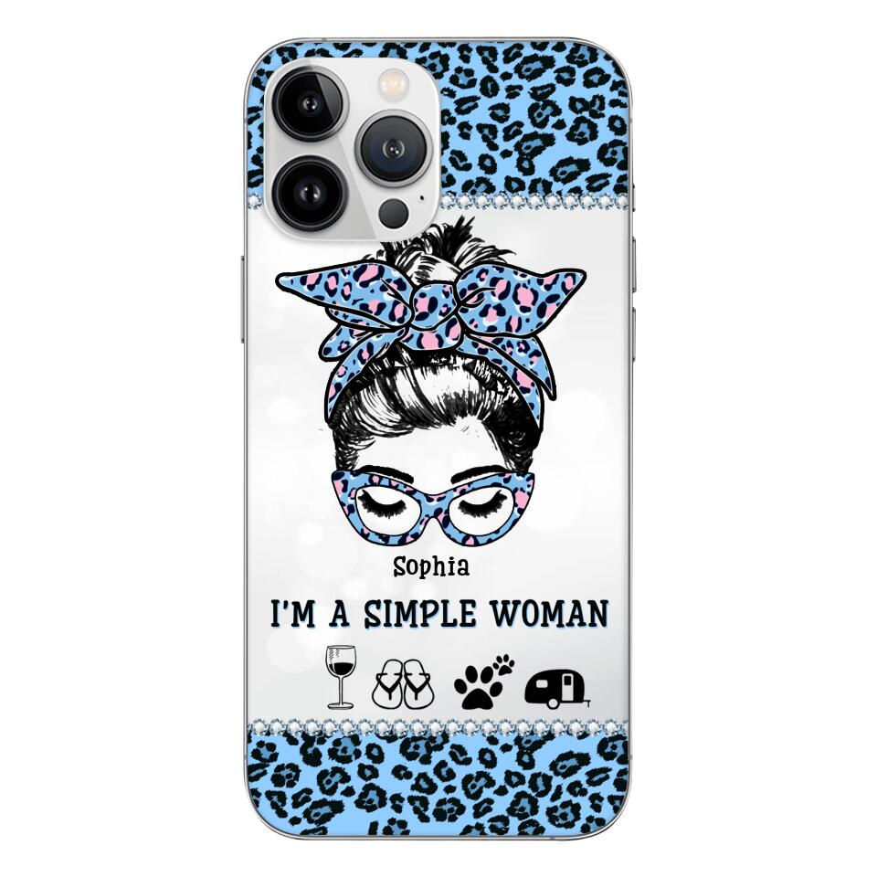 Personalized Simple Woman Love Camping Phone Case Printed 22APR-DT01
