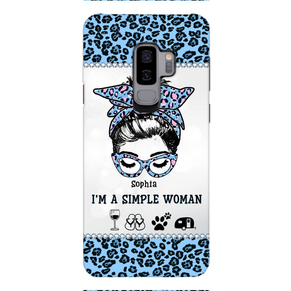 Personalized Simple Woman Love Camping Phone Case Printed 22APR-DT01