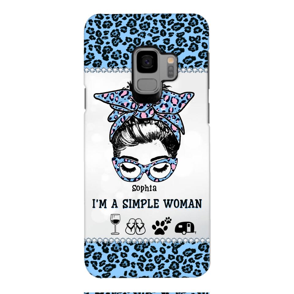 Personalized Simple Woman Love Camping Phone Case Printed 22APR-DT01