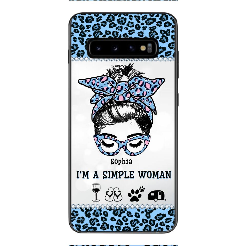 Personalized Simple Woman Love Camping Phone Case Printed 22APR-DT01