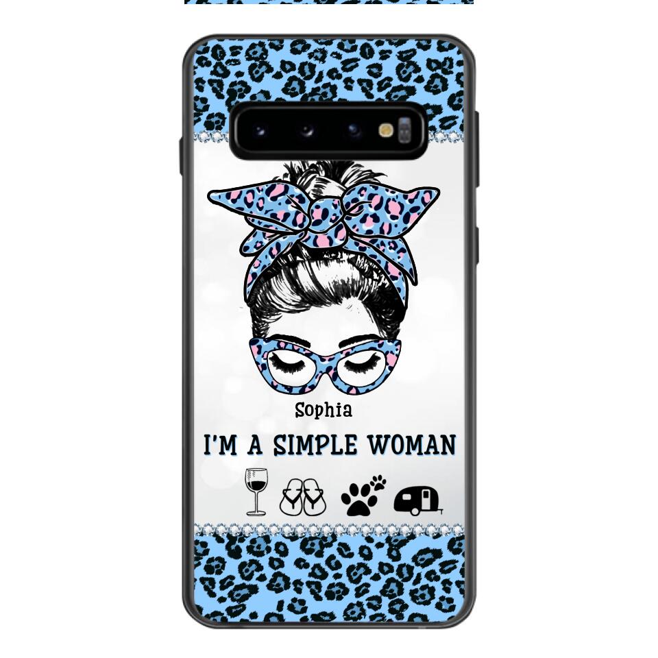 Personalized Simple Woman Love Camping Phone Case Printed 22APR-DT01