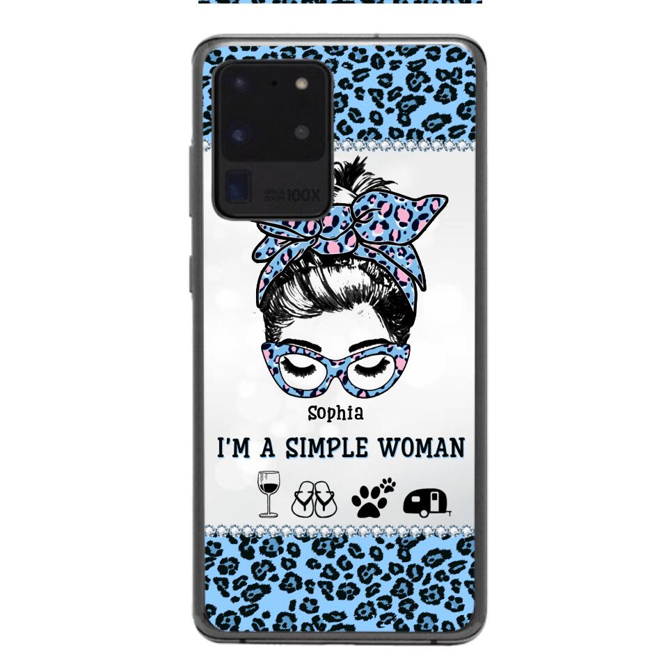Personalized Simple Woman Love Camping Phone Case Printed 22APR-DT01