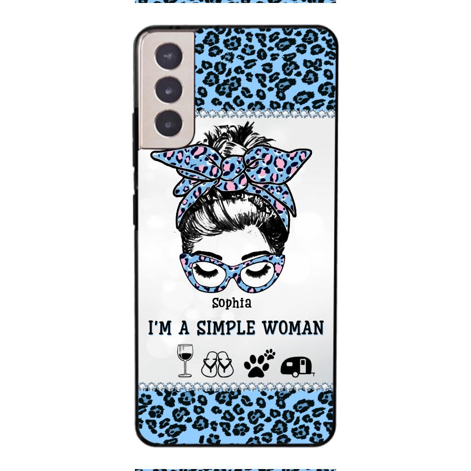 Personalized Simple Woman Love Camping Phone Case Printed 22APR-DT01