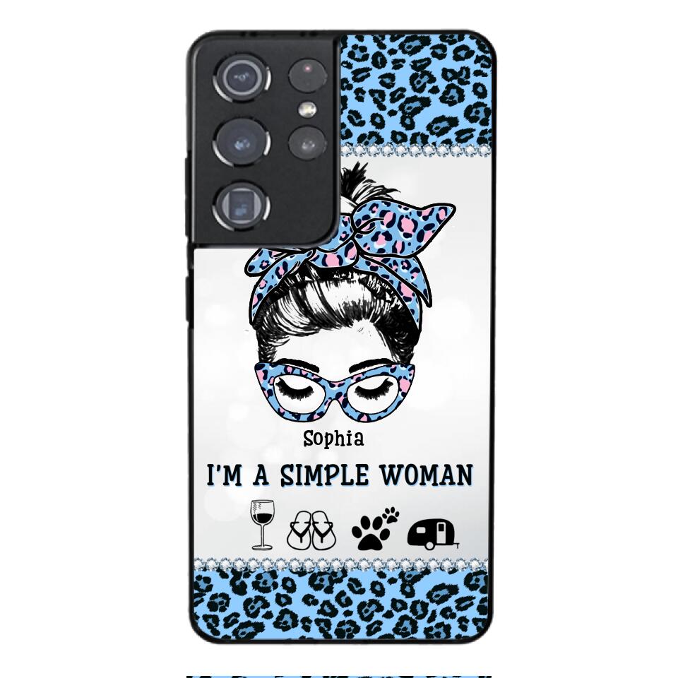 Personalized Simple Woman Love Camping Phone Case Printed 22APR-DT01
