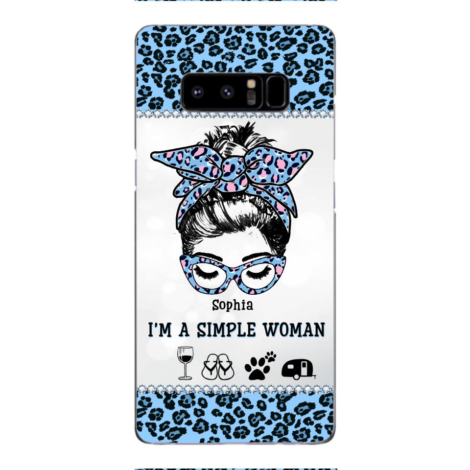 Personalized Simple Woman Love Camping Phone Case Printed 22APR-DT01