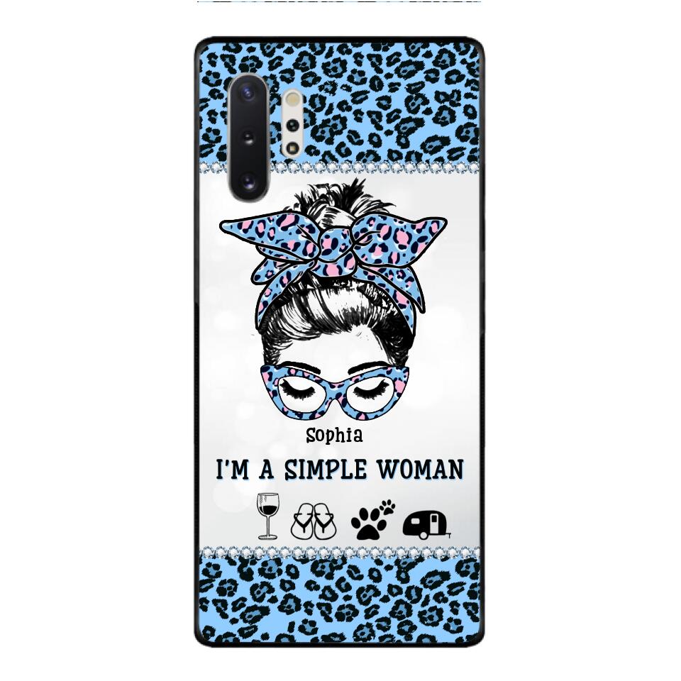 Personalized Simple Woman Love Camping Phone Case Printed 22APR-DT01