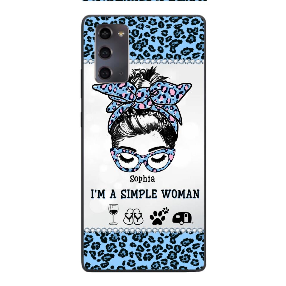Personalized Simple Woman Love Camping Phone Case Printed 22APR-DT01