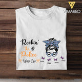 Personalized Rockin' The Police Wife Life Tshirt Printed 22APR-HC01
