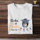 Personalized Rockin' The Plumber Wife Life Tshirt Printed 22APR-HC01