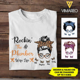 Personalized Rockin' The Plumber Wife Life Tshirt Printed 22APR-HC01