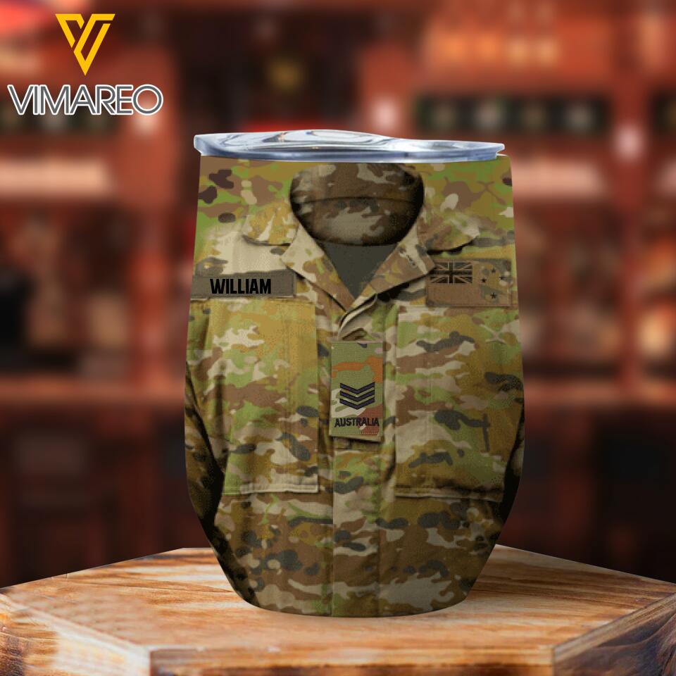 Personalized Australian Soldier/Veterans Tumbler Printed VHDT0404