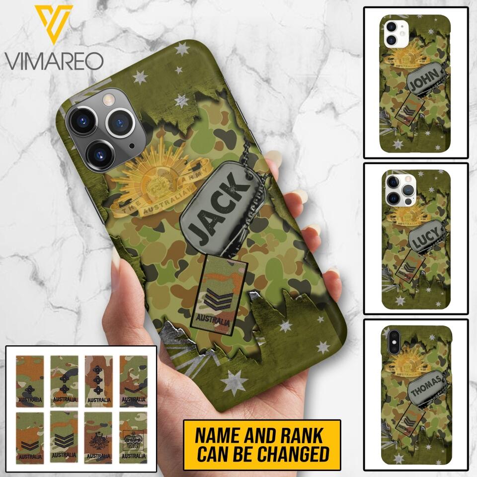 Personalized Austrian Soldier/Veterans Phone Case Printed T3Q 0404