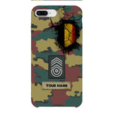 Personalized Belgium Army Veteran Camo Phone Case Printed 3C 0404