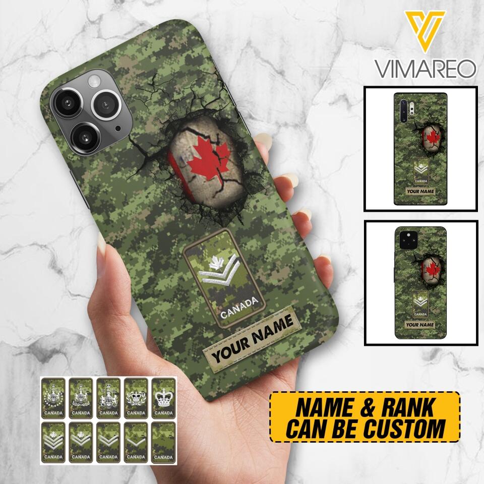 Personalized Canadian Army Camo Phone Case Printed 3C 0404